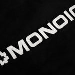 Tote Bag gamuza negra con compartimento para laptop y logo bordado | Bolsos MONOIC Studios