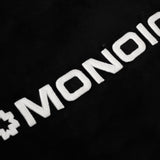 Tote Bag gamuza negra con compartimento para laptop y logo bordado | Bolsos MONOIC Studios