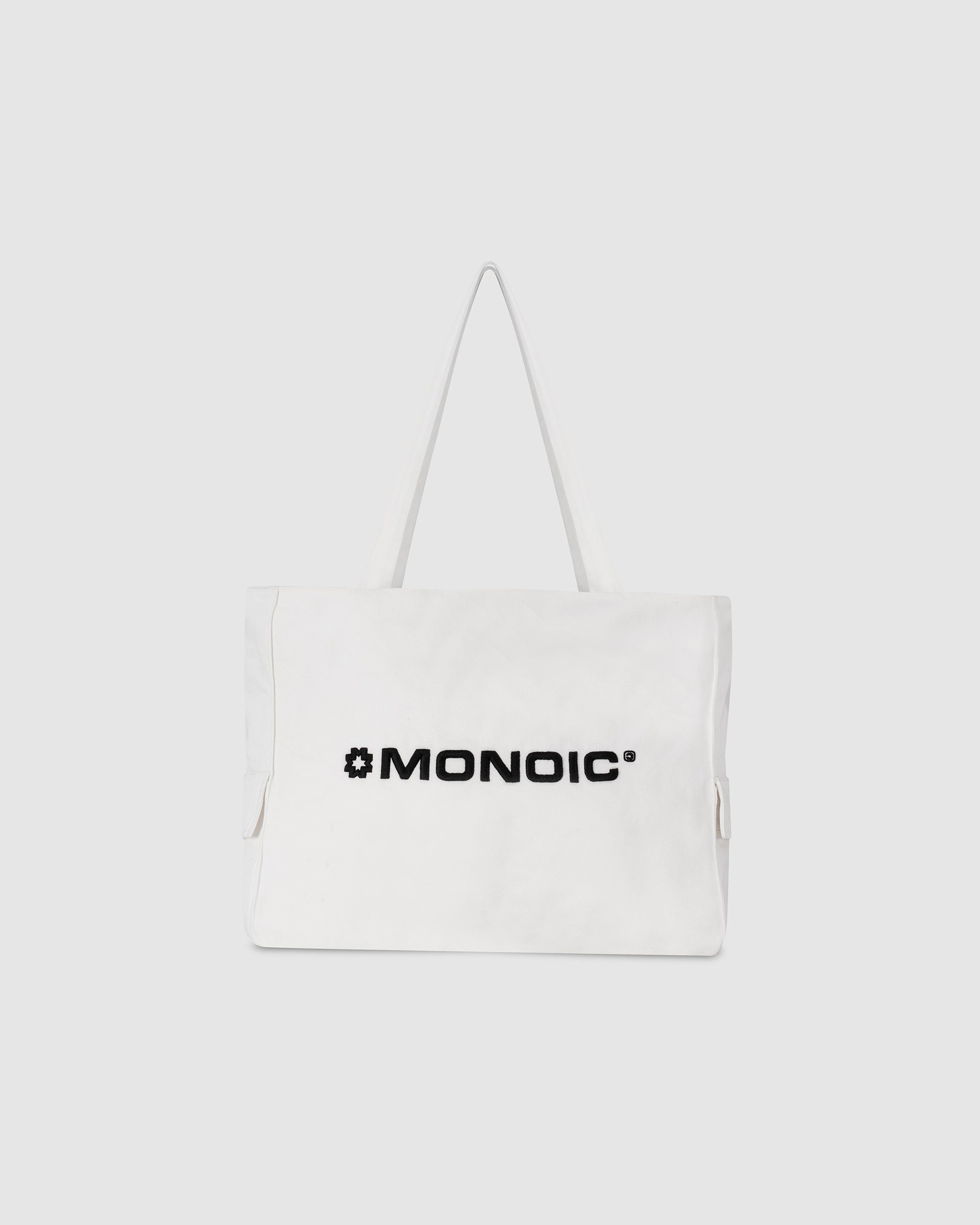 Tote Bag drill crema 11 oz con compartimento para laptop | Bolsos MONOIC Studios