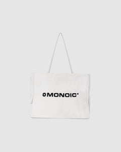 Tote Bag drill crema 11 oz con compartimento para laptop | Bolsos MONOIC Studios