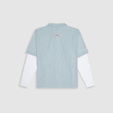 Camisa cuadros tonos claros con doble manga off white y monograma bordado | Camisas MONOIC