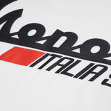 Camiseta Oversized Vespa blanco hueso con estampados en espalda y pectorales | MONOIC