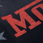 Camiseta Oversized Fit Monza negro desgastado con efecto Degrade y estampados vintage en espalda y pecho |  MONOIC