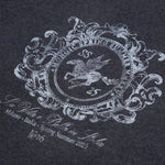 Camiseta Oversized Cavallo negro desgastado con estampados en corrosión en espalda y pecho | MONOIC