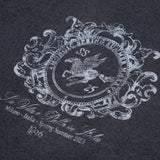 Camiseta Oversized Cavallo negro desgastado con estampados en corrosión en espalda y pecho | MONOIC