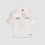 Camiseta Boxy Fit Martini - blanco hueso con estampados desgastados y manchas en aerosol |  MONOIC