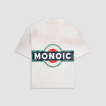 Camiseta Boxy Fit Martini - blanco hueso con estampados desgastados y manchas en aerosol |  MONOIC