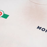 Camiseta Boxy Fit Martini - blanco hueso con estampados desgastados y manchas en aerosol |  MONOIC