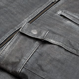 Chaqueta Monogram Leather - Negro Desgastado