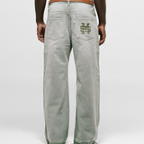 Flared Pants - Verde Oliva Desgastado