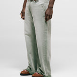 Flared Pants - Verde Oliva Desgastado