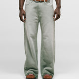 Flared Pants - Verde Oliva Desgastado