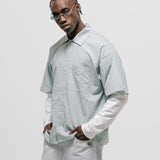 Camisa Cuadros Doble Manga - Verde Claro