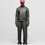 Chaqueta Monogram Leather - Negro Desgastado