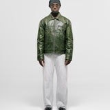 Chaqueta Monogram Leather - Verde Oliva