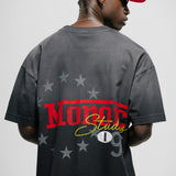 Camiseta Oversized Fit Monza - Negro Desgastado