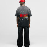 Camiseta Oversized Fit Monza - Negro Desgastado