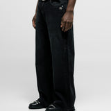 Flared Pants - Negro Desgastado