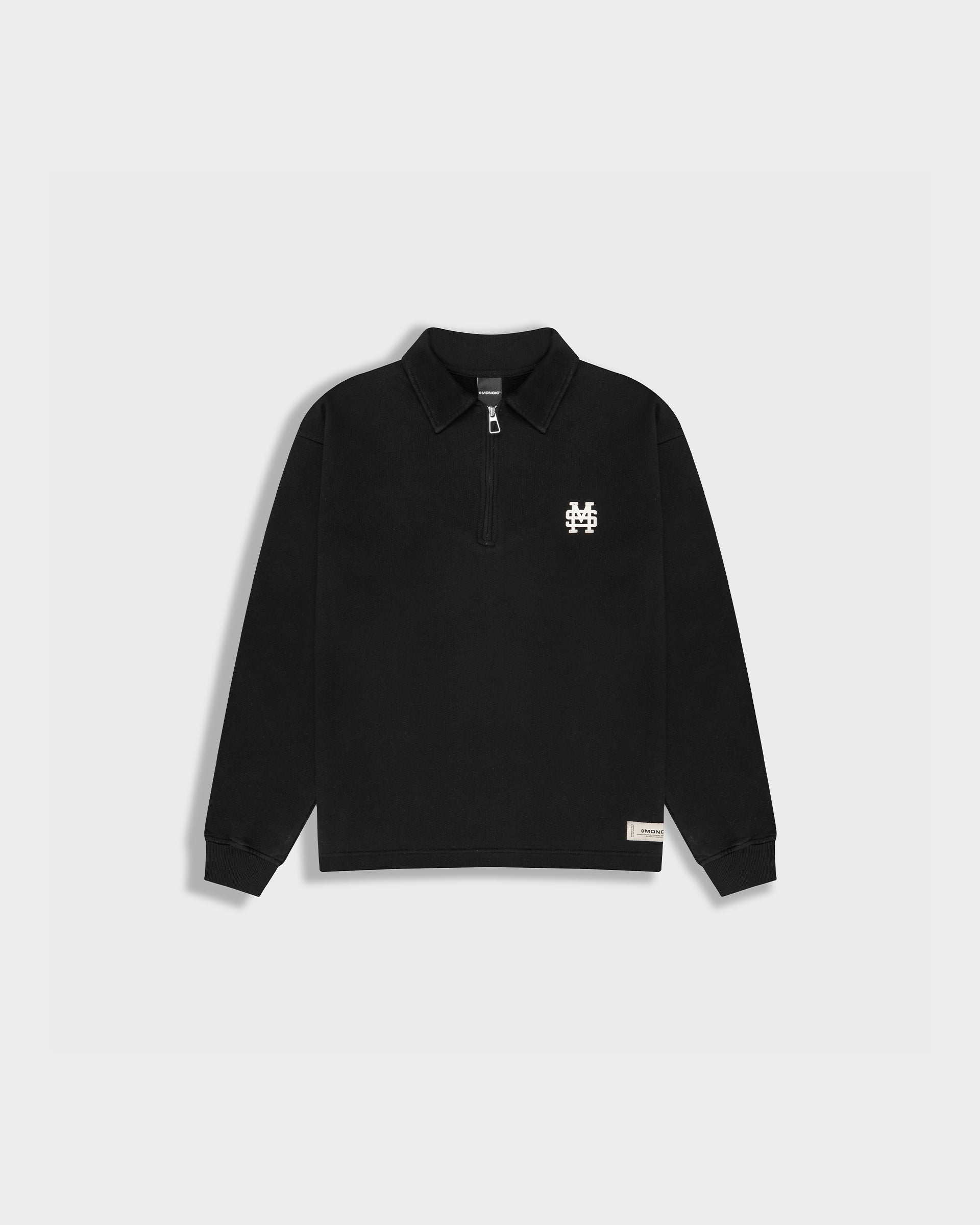 Quarter Zip Monoic Negro Oscuro | Quarter Zip Parisian Dreams | Monoic Studios