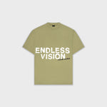 Camiseta Endless Vision Verde Oliva Desgastado | Camisetas Endless Dreams | Monoic Studios