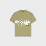 Camiseta Endless Vision Verde Oliva Desgastado | Camisetas Endless Dreams | Monoic Studios