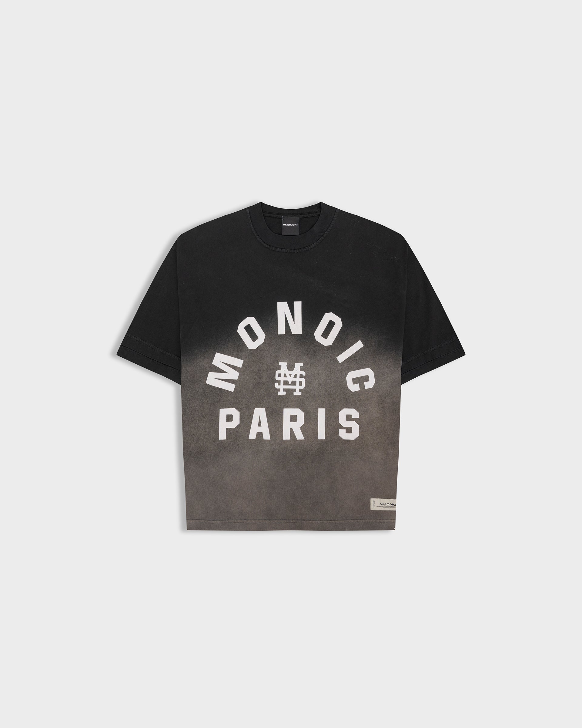 Camiseta Boxy Fit Monoic Paris Negro Oscuro Degradé| Camisetas Parisian Dreams | Monoic Studios