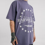 Camiseta Fear Will Lose Morado Desgastado | Camisetas Endless Dreams | Monoic Studios