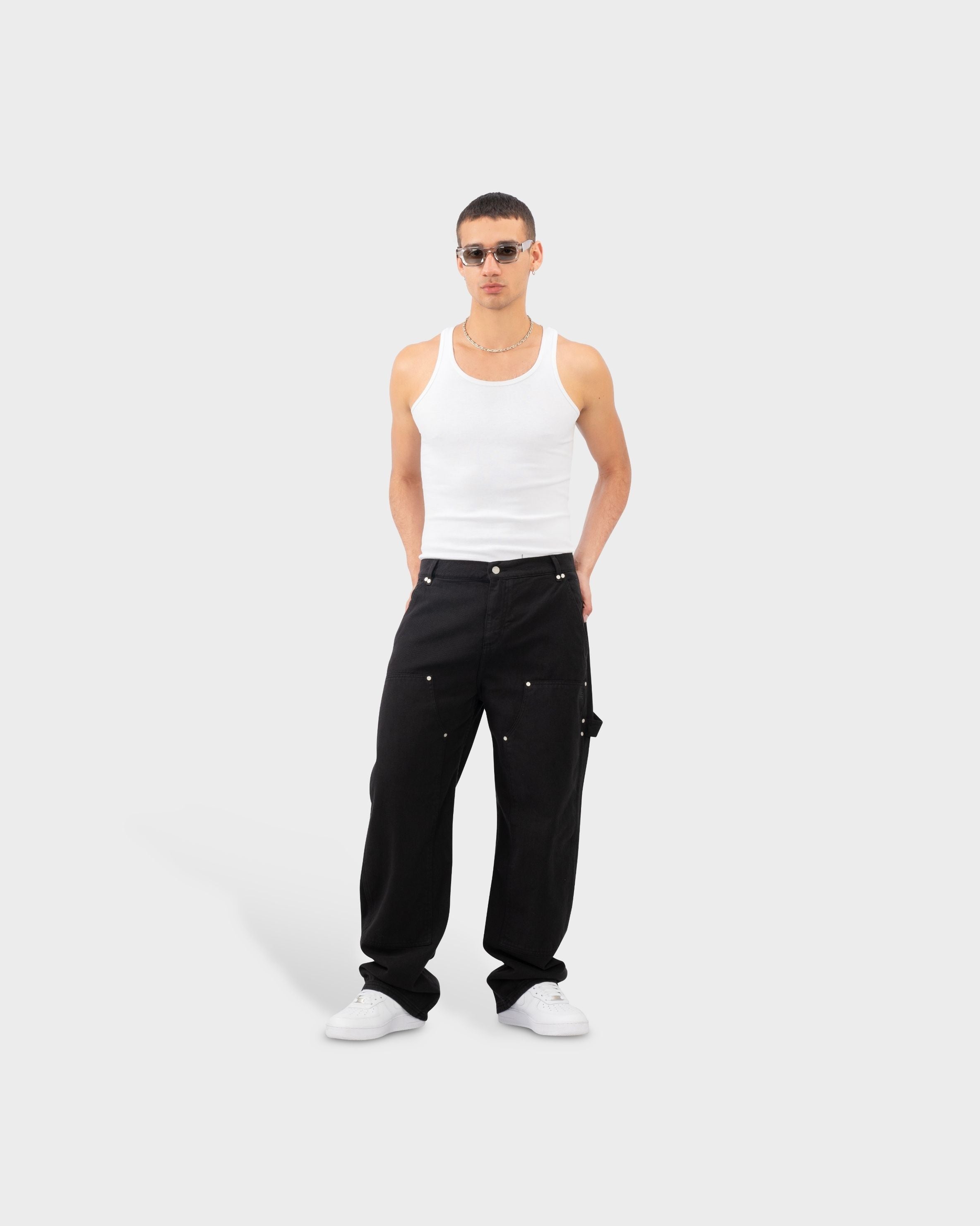 Pantalon Carpintero Negro | Pantalones Monoic Airways | Monoic Studios