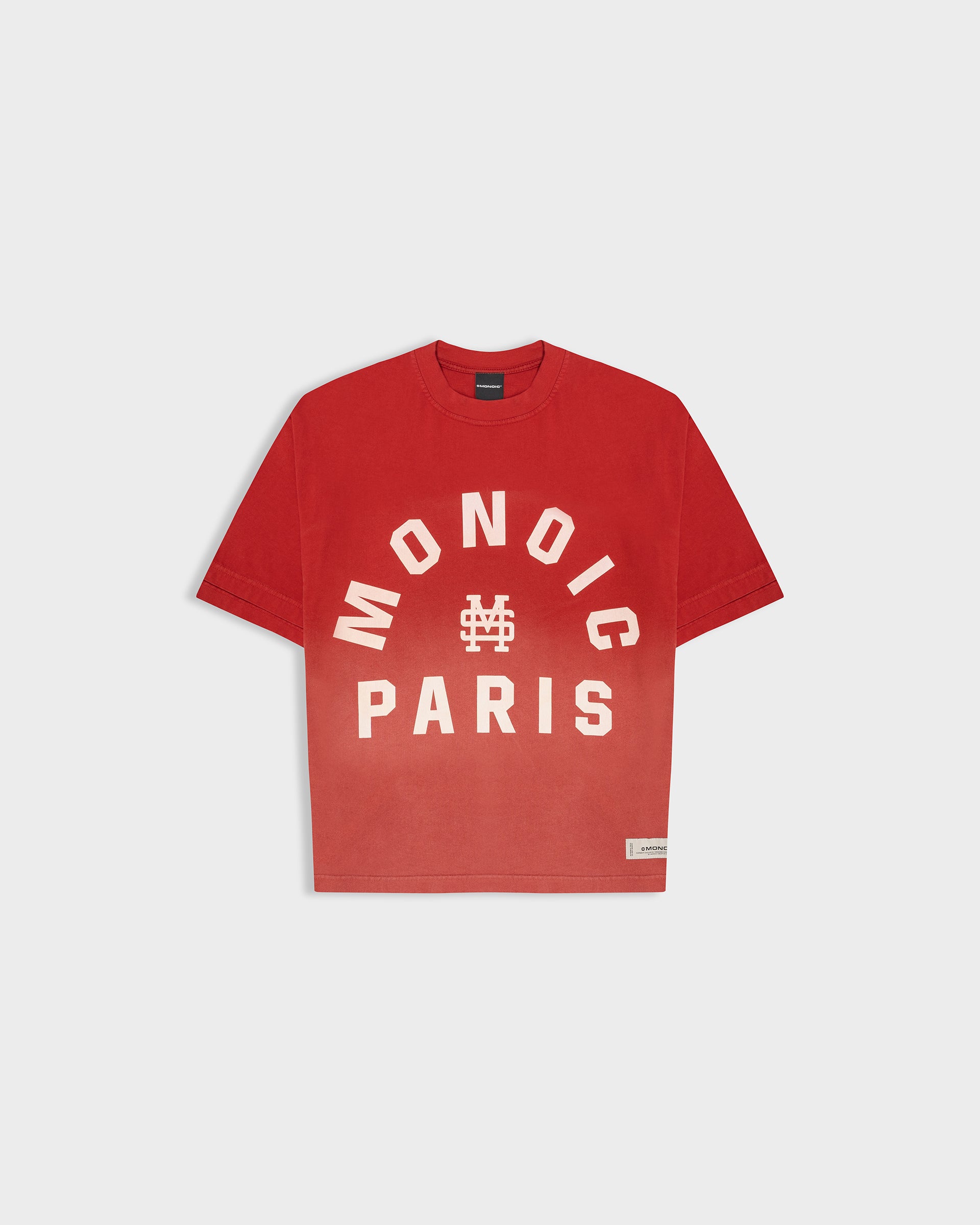 Camiseta Boxy Fit Monoic Paris Rojo Degradé| Camisetas Parisian Dreams | Monoic Studios