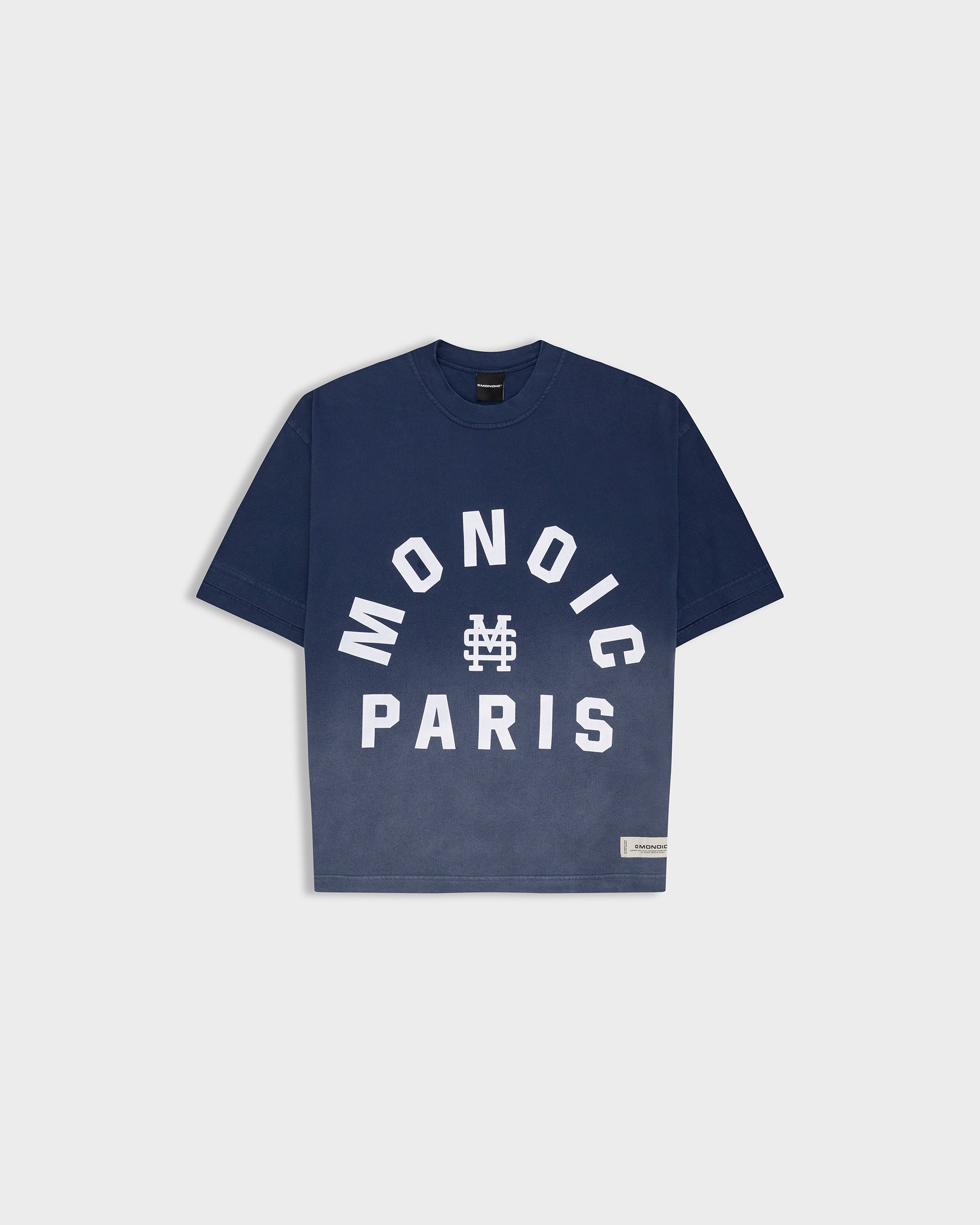 Camiseta Boxy Fit Monoic Paris Azul Navy Degradé| Camisetas Parisian Dreams | Monoic Studios