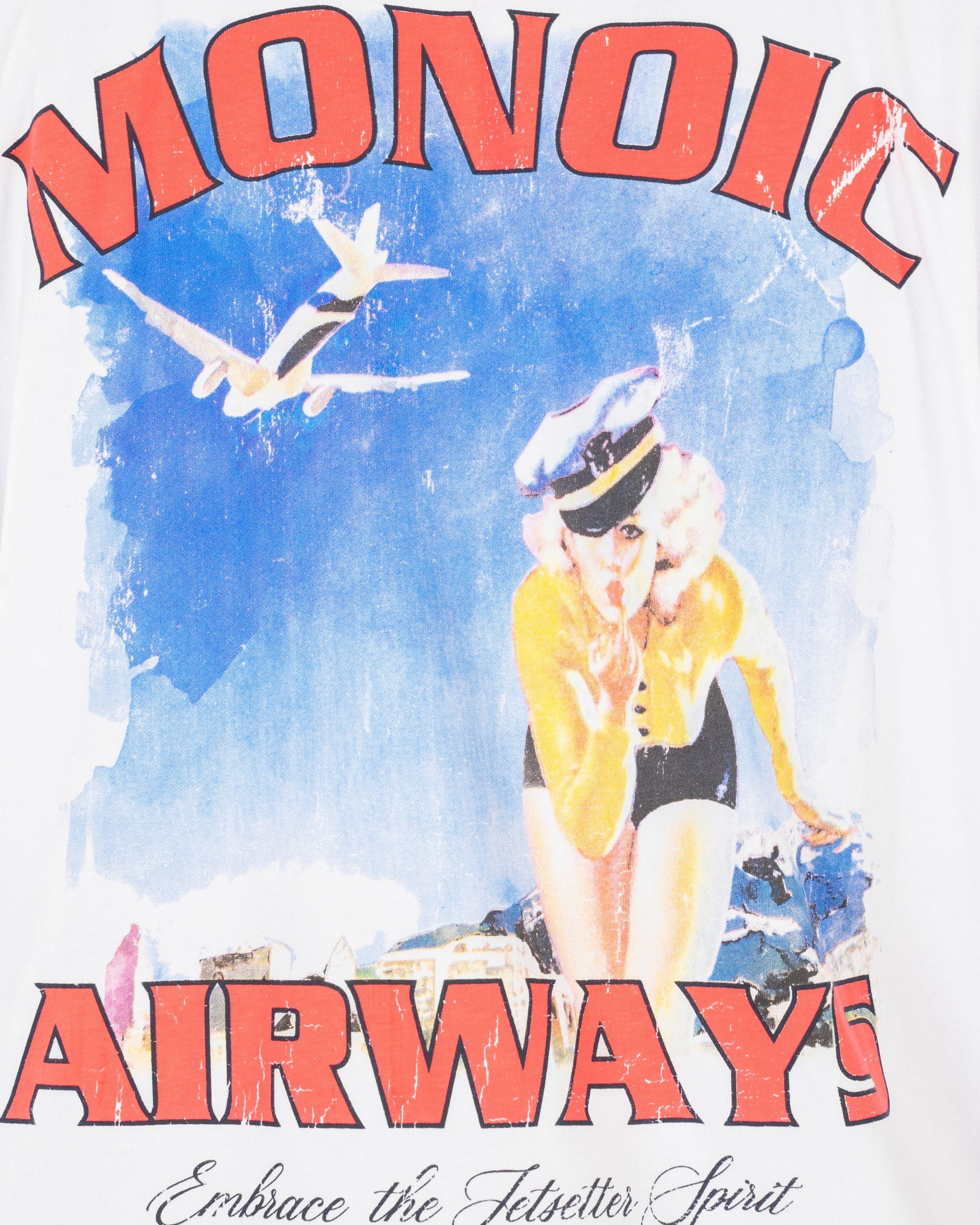 Camiseta Pin-up Girl Blanca | Camisetas Monoic Airways | Monoic Studios