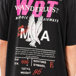 Camiseta Wanderlust Negro | Camisetas Monoic Airways | Monoic Studios