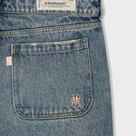  Monoic Denim Jorts Azul Crema | Pantalones Parisian Dreams | Monoic Studios