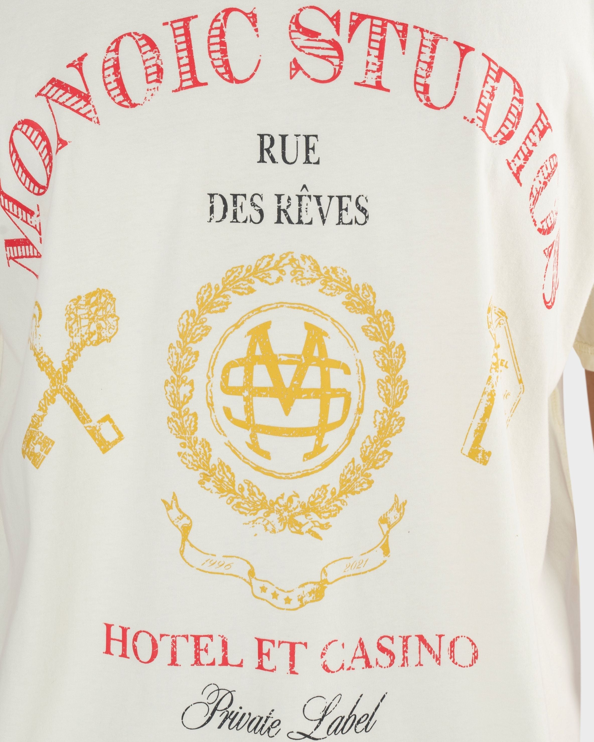 Camiseta Keys Crema | Camisetas Hotel y Casino | Monoic Studios