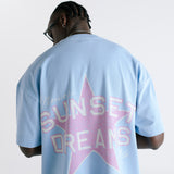 Camiseta Sunset Dreams - Azul Claro