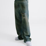 Wide Fit Jean - Distressed Denim
