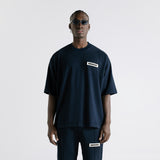 Camiseta Boxy Fit Básica - Azul Navy
