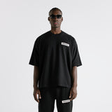 Camiseta Boxy Fit Básica - Negro Oscuro
