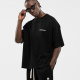 Camiseta Boxy Fit Básica V2 - Negro Oscuro