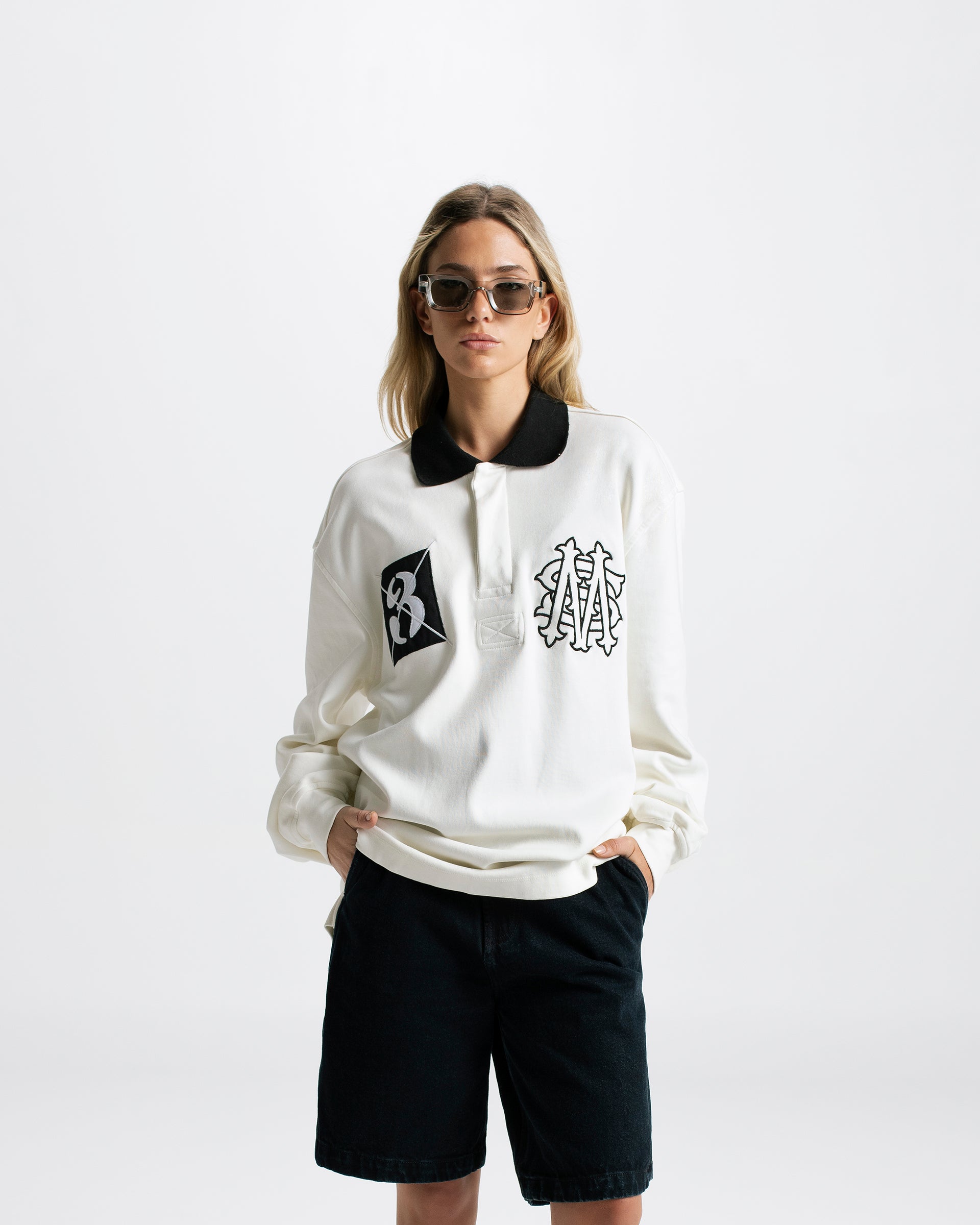 Camisa Polo Rugby Blanco Hueso| Camisetas Parisian Dreams | Monoic Studios