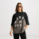 Camiseta Boxy Fit Monoic Paris Negro Oscuro Degradé| Camisetas Parisian Dreams | Monoic Studios