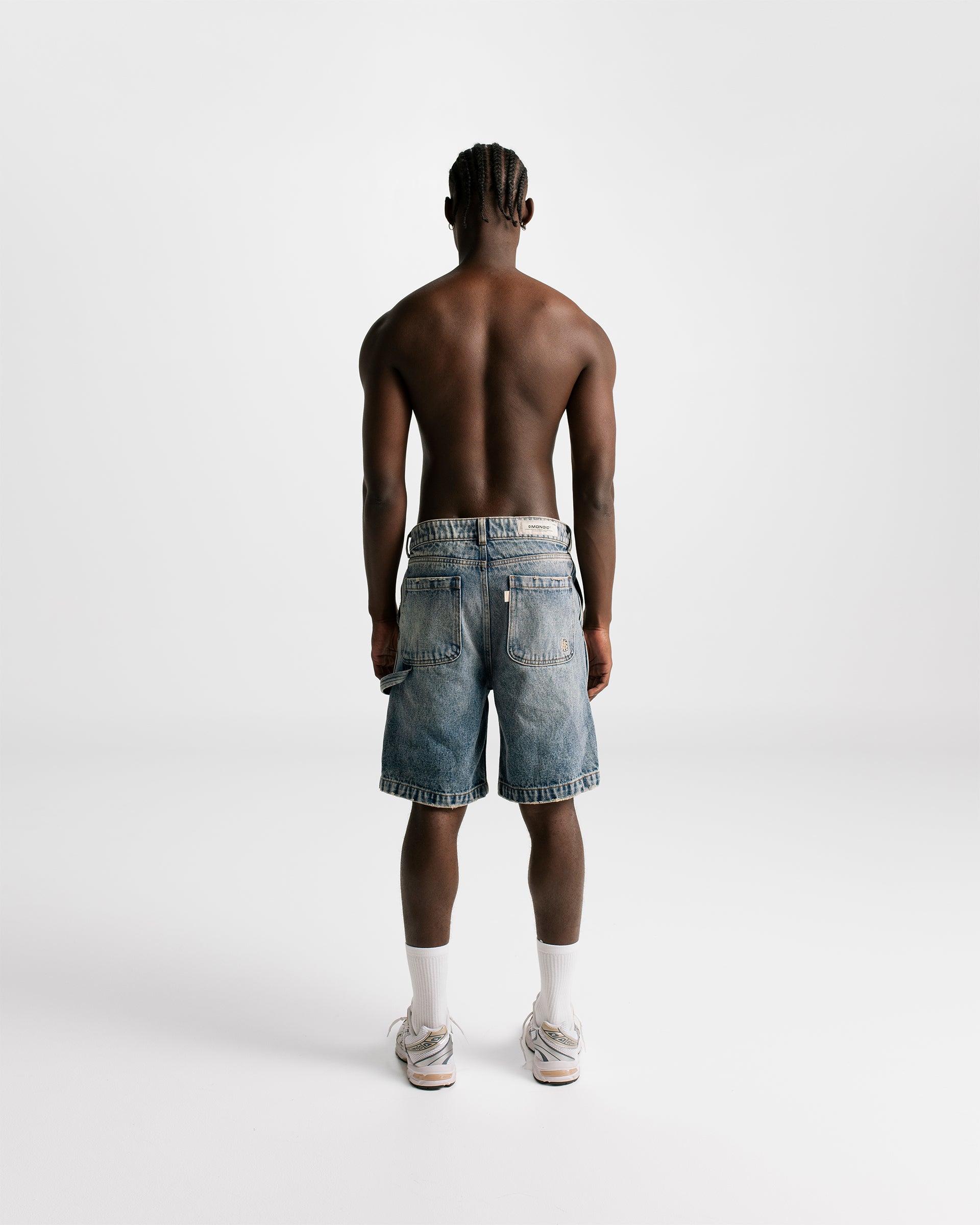  Monoic Denim Jorts Azul Crema | Pantalones Parisian Dreams | Monoic Studios