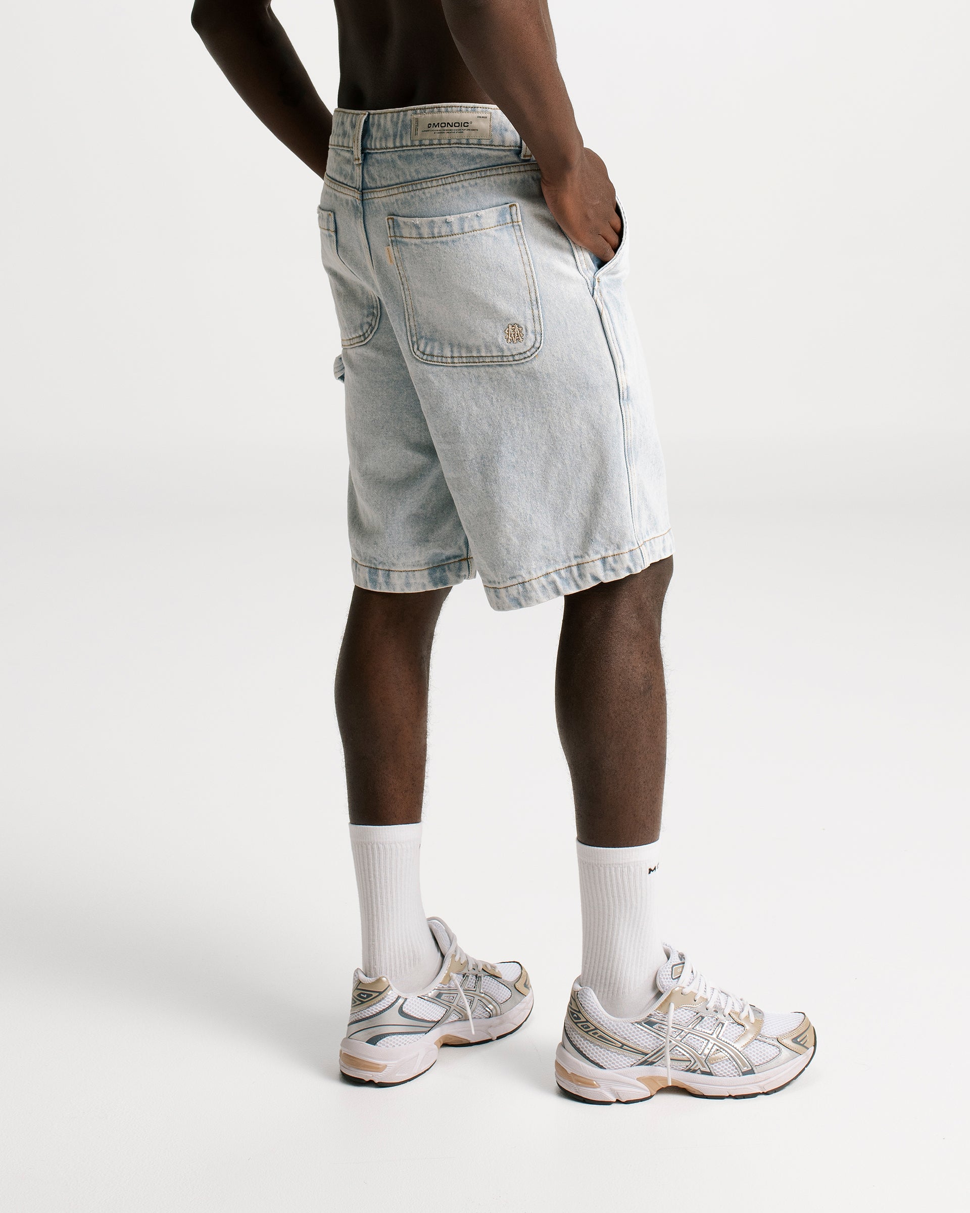  Monoic Denim Jorts Baby Blue | Pantalones Parisian Dreams | Monoic Studios