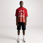 Monoic Paris Boxy Fit T-shirt Gradient Red| Parisian Dreams T-shirts | Monoic Studios