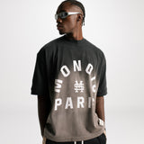Camiseta Boxy Fit Monoic Paris Negro Oscuro Degradé| Camisetas Parisian Dreams | Monoic Studios