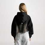 Cropped Hoodie Monoic Paris Negro Degradé | Hoodies Parisian Dreams | Monoic Studios