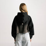 Cropped Hoodie Monoic Paris Negro Degradé | Hoodies Parisian Dreams | Monoic Studios