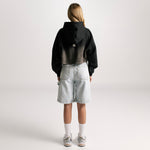 Cropped Hoodie Monoic Paris Negro Degradé | Hoodies Parisian Dreams | Monoic Studios