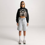 Cropped Hoodie Monoic Paris Negro Degradé | Hoodies Parisian Dreams | Monoic Studios