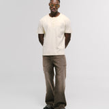 Camiseta Henley – Off White